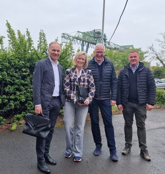Frank Niemann, Sandra Kübler, Ansgar Linnemann und Hannes Wesseler heute für Walter Huning